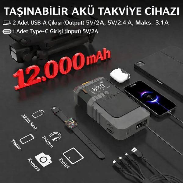 Akü Takviye Cihazı & Taşınabilir Akü Powerbank